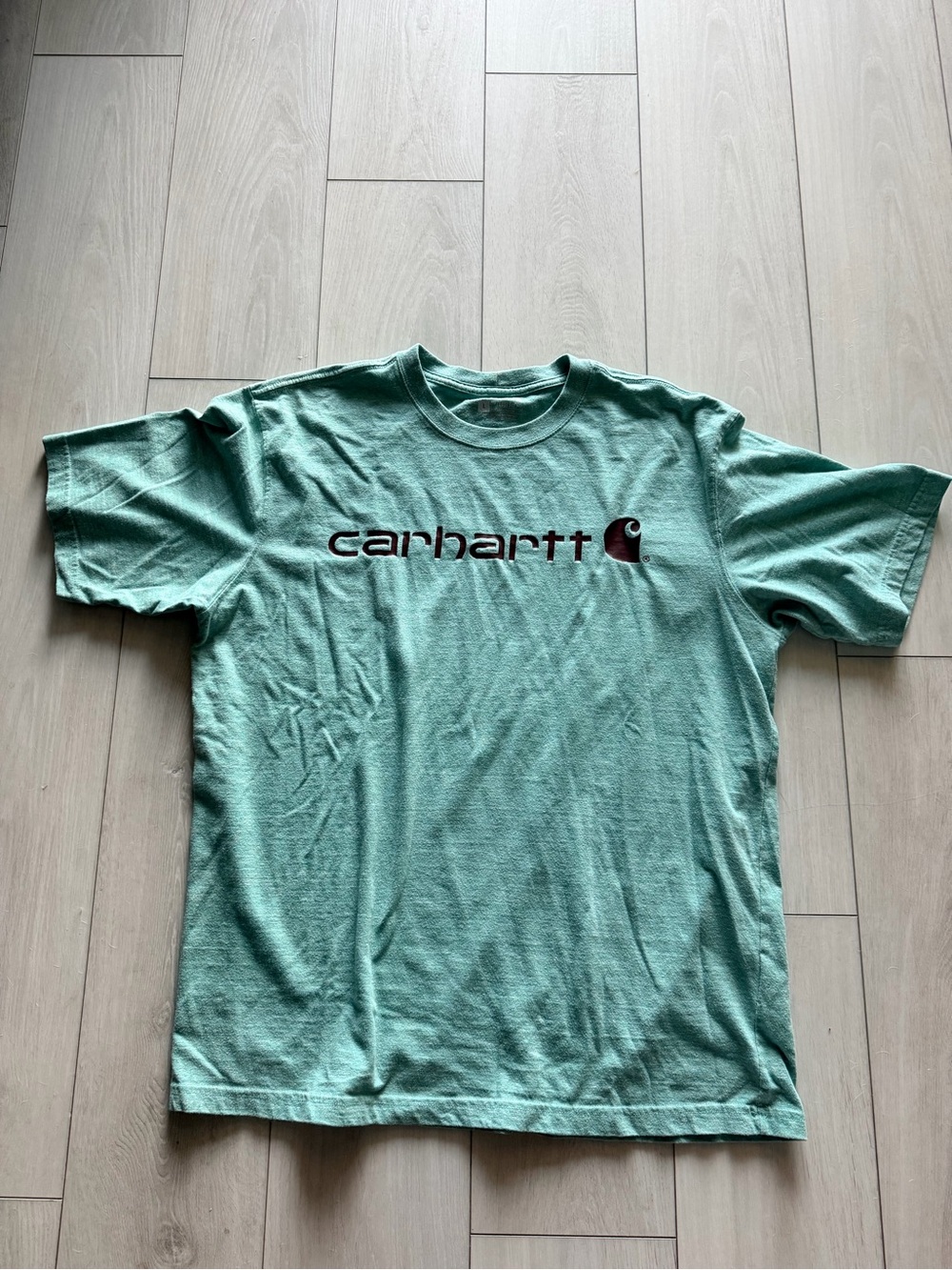 Carhartt Men’s Short Sleeve Logo Tee in Mint